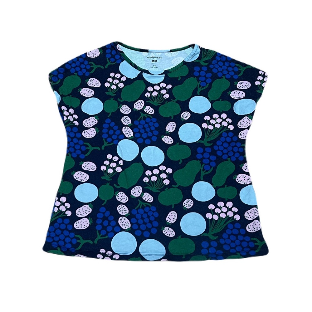 Marimekko & Uniqlo Kid’s Sleeveless Fruit & Berries Print Tee, Girl’s size 7/8